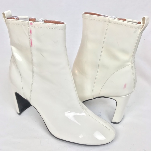 white vinyl boots